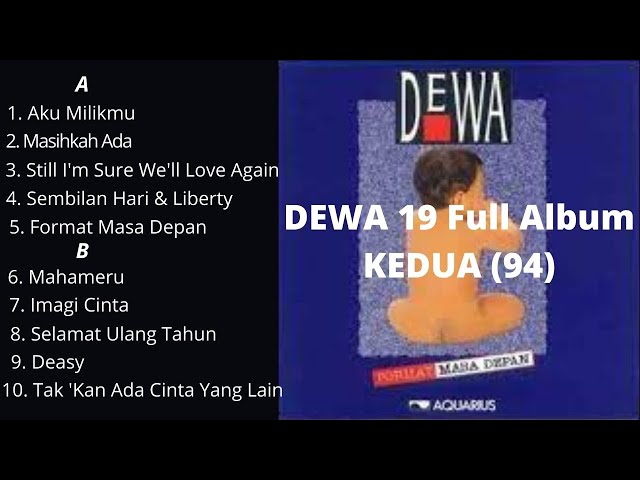 DEWA 19 ALBUM FORMAT MASA DEPAN 94 || Format Masa Depan adalah album Kedua karya grup band Dewa 19. class=