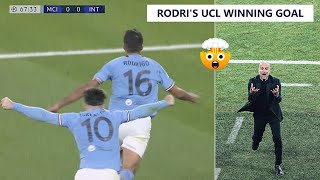 😱Rodri's Champions League Winning Goal vs Inter Milan & Guardiola's Reaction!