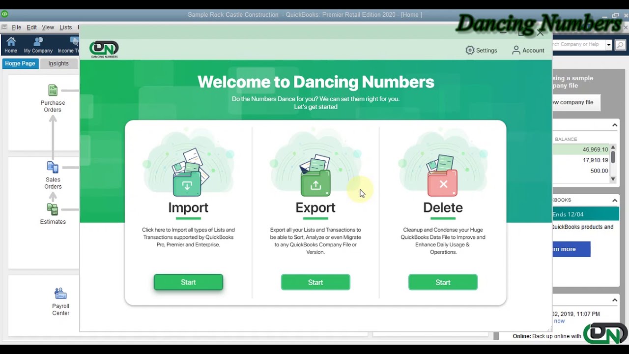 How to Export Journal Entry From QuickBooks Desktop Using Dancing Numbers?