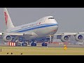 45x heavy aircraft landing  a380 a340 b7478f a350  amsterdam schiphol spotting