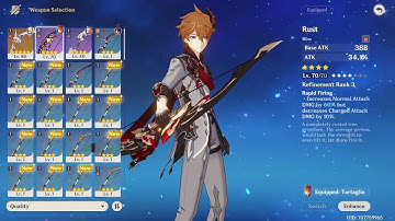 CHILDE WEAPON COMPARISON R3 RUST vs R1 AMOS BOW