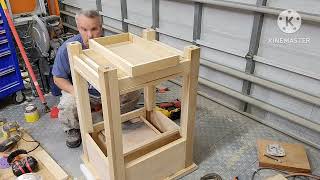 Nightstand built with three hidden compartments