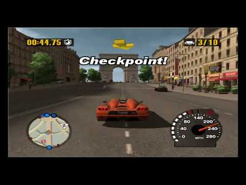 Midtown Madness 3 - Arc De Triomphe - Paris Blitz - 34.00 - 2nd Quickest in World - XEMU