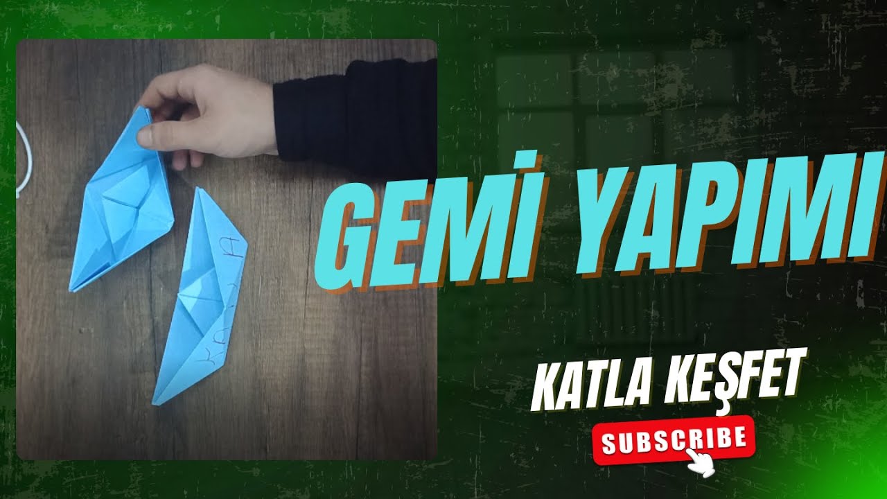 Kağıttan Böyle Bir Gemi Yaptım Suda Gidiyor