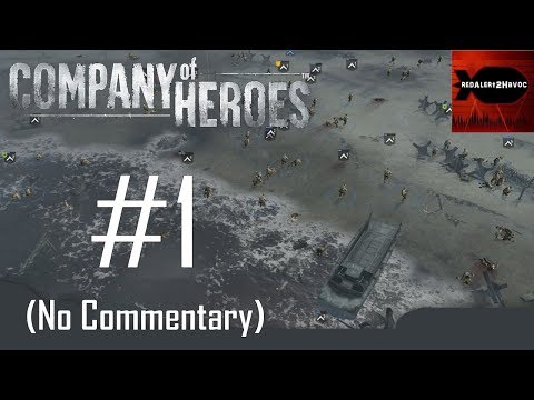 Company of Heroes: Invasion of Normandy Campaign Playthrough Part 1 (Omaha Beach, No Commentary)