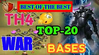 Top-20 Town Hall 4 Th4 War Bases Clash Of Clans