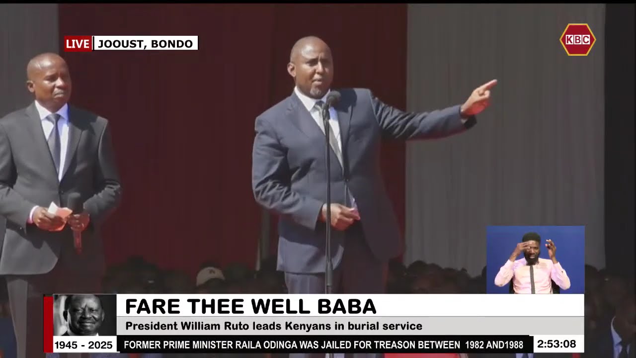 Junet Mohamed Pays Tribute To The Late Raila Odinga in Bondo