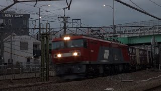 EH500-61牽引3085ﾚと前後の貨物列車　府中本町　2020/02/13