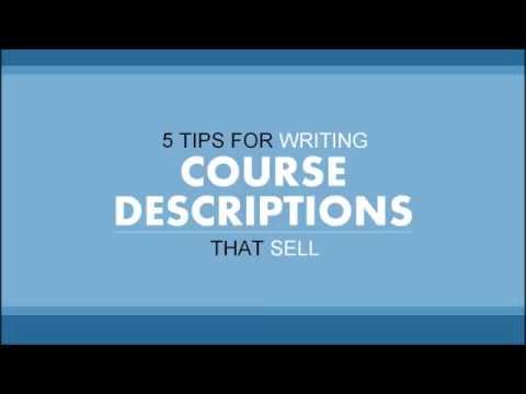 Video: How To Write A Class Description