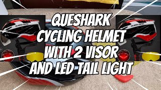 QUESHARK CYCLING HELMET WITH 2 VISOR AND LED TAIL LIGHT by AllanTech Vlog 479 views 5 months ago 13 minutes, 44 seconds