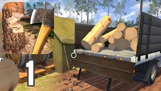 Lumberjack Simulator 3D - Gameplay Walkthrough Part 1 - Tutorial (Android, iOS) screenshot 4