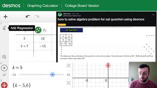 Use Regressions in Desmos to solve SAT/ACT questions FASTER Update