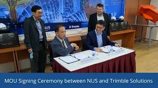 Trimble Tekla National University of Singapore (NUS) BIM Lab MoU Signing Ceremony