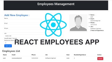 React Projects: Employees Management App From Scratch Using React in Arabic Darija (Part5) #reactjs
