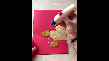 Card making in 1 minute/ Anniversary card/ Friendship day gift/ Birthday card/ Heart cards #shorts