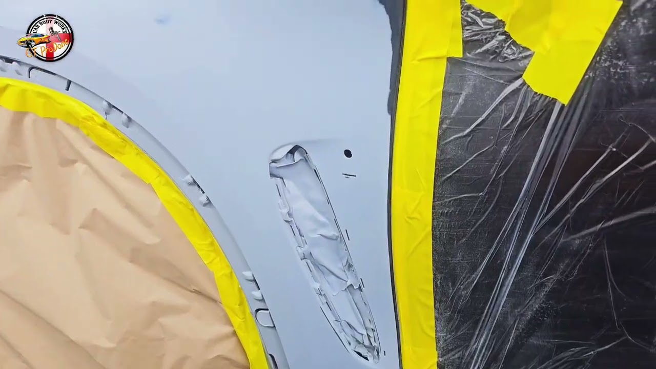 BMW X6. The plastic wing has been damaged. We repair and paint it!