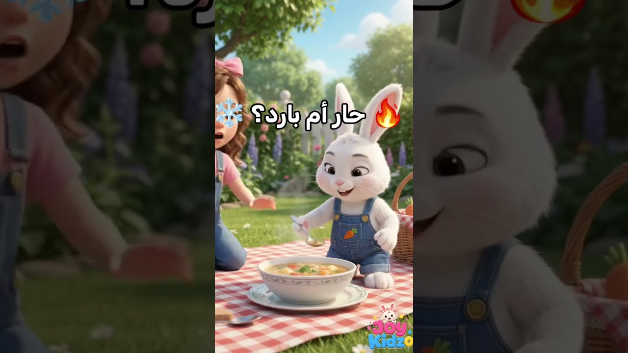 🔥 حار أم بارد؟ 😂🍦 جيني وجوي يتعلمان الفرق بطريقة مضحكة! 🐰 #Shorts