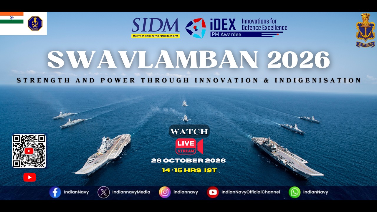 Live Streaming: SWAVLAMBAN 2026 | Hon’ble Raksha Mantri Shri Rajnath Singh | Indian Navy