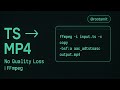 How to convert TS to MP4 Without Re-Encoding using FFmpeg | Fast &amp; Lossless (Hindi Tutorial)
