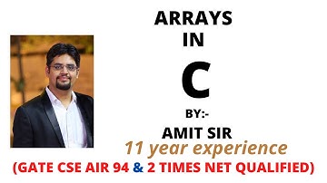 2 D Arrays In C: C Tutorial In Hindi