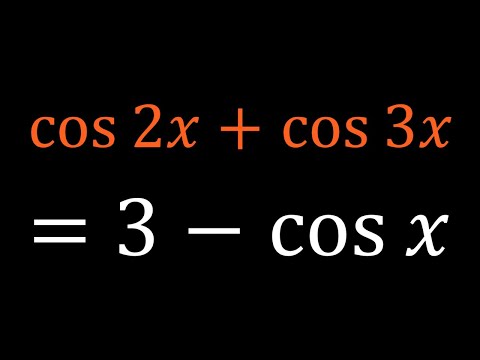 Lets Solve A Cool Trigonometric Equation