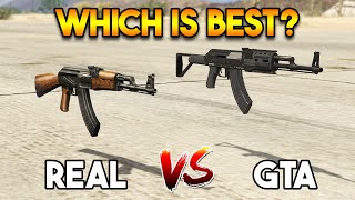 GTA 5 ASSAULT RIFLE VS REAL AK 47(WHICH IS BEST?)