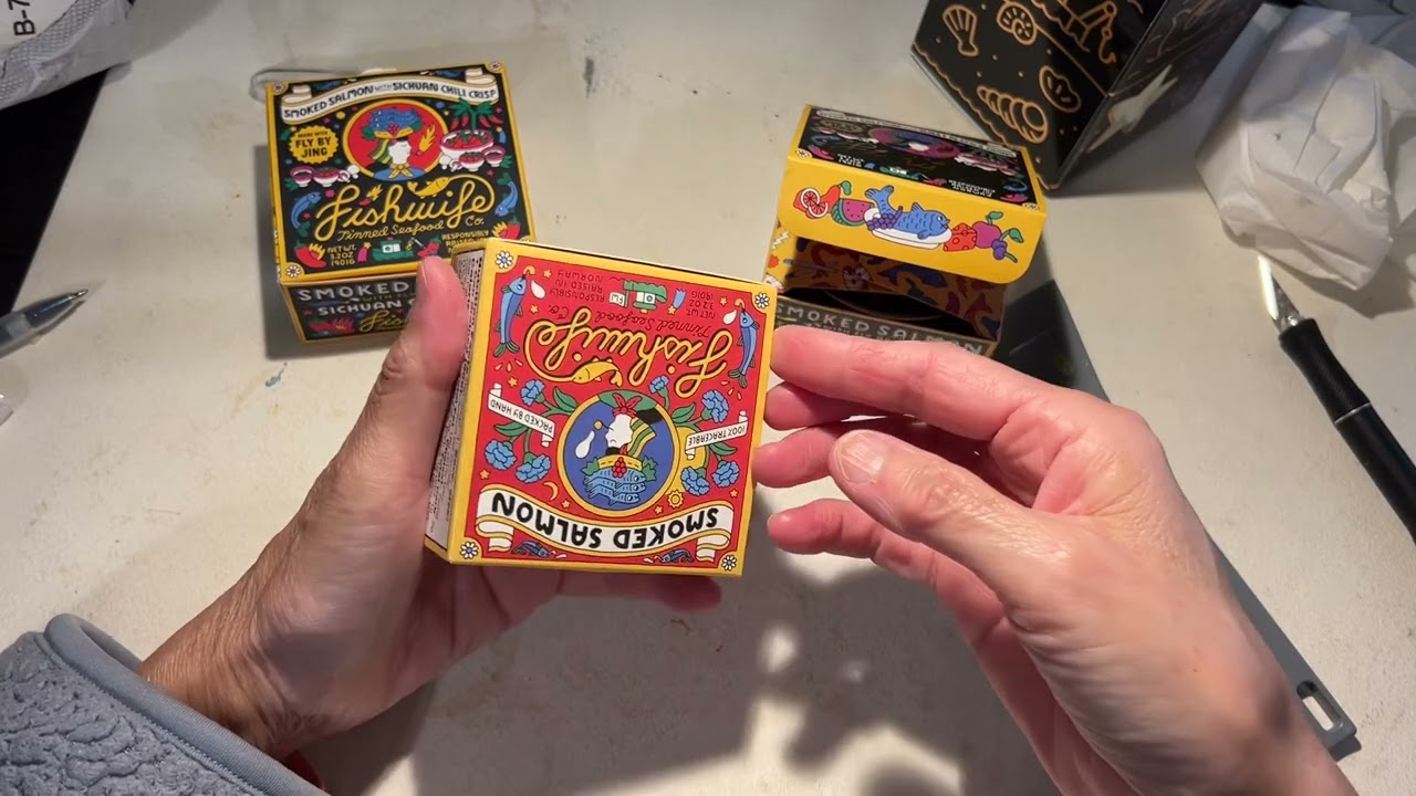 Winner unboxing ASMR Fishwife fish tin no talkinf