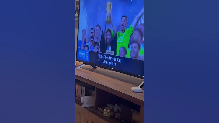 Argentine getting World Cup trophy