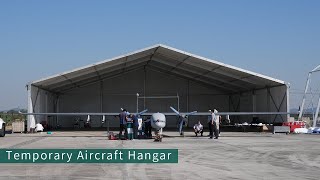Airplane Hangar Building, Semi-permanent Hangar Structure, Temporary Aircraft Hangar, Fabric Hangar