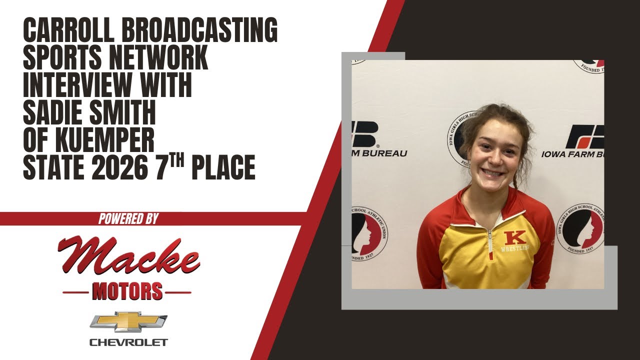 Carroll Broadcasting Sports Network interview with Sadie Smith of Kuemper after finishing 7th 