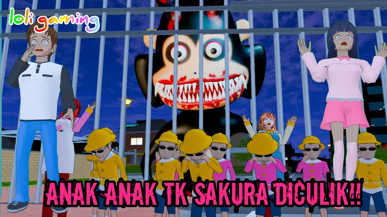 Anak2 TK sakura juga diculik monyet iblis jahat yuta mio datang membantu