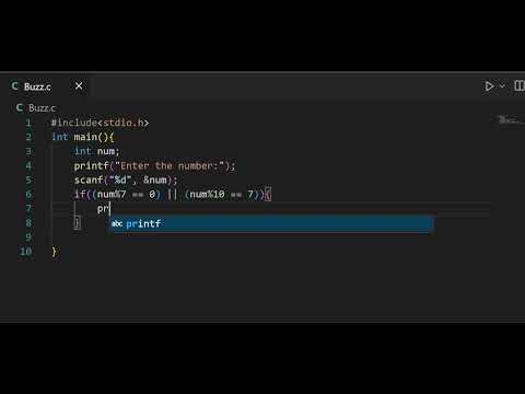How do you write a buzz number Program? | Lecture - #8