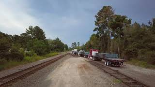 Pipe loading operations in Montgomery TX.