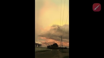 Digital painting sunset in infinite painter