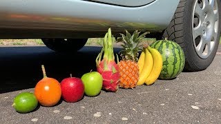 Crushing Crunchy \& Soft Things by Car! EXPERIMENT: FRUITS VS CAR 2