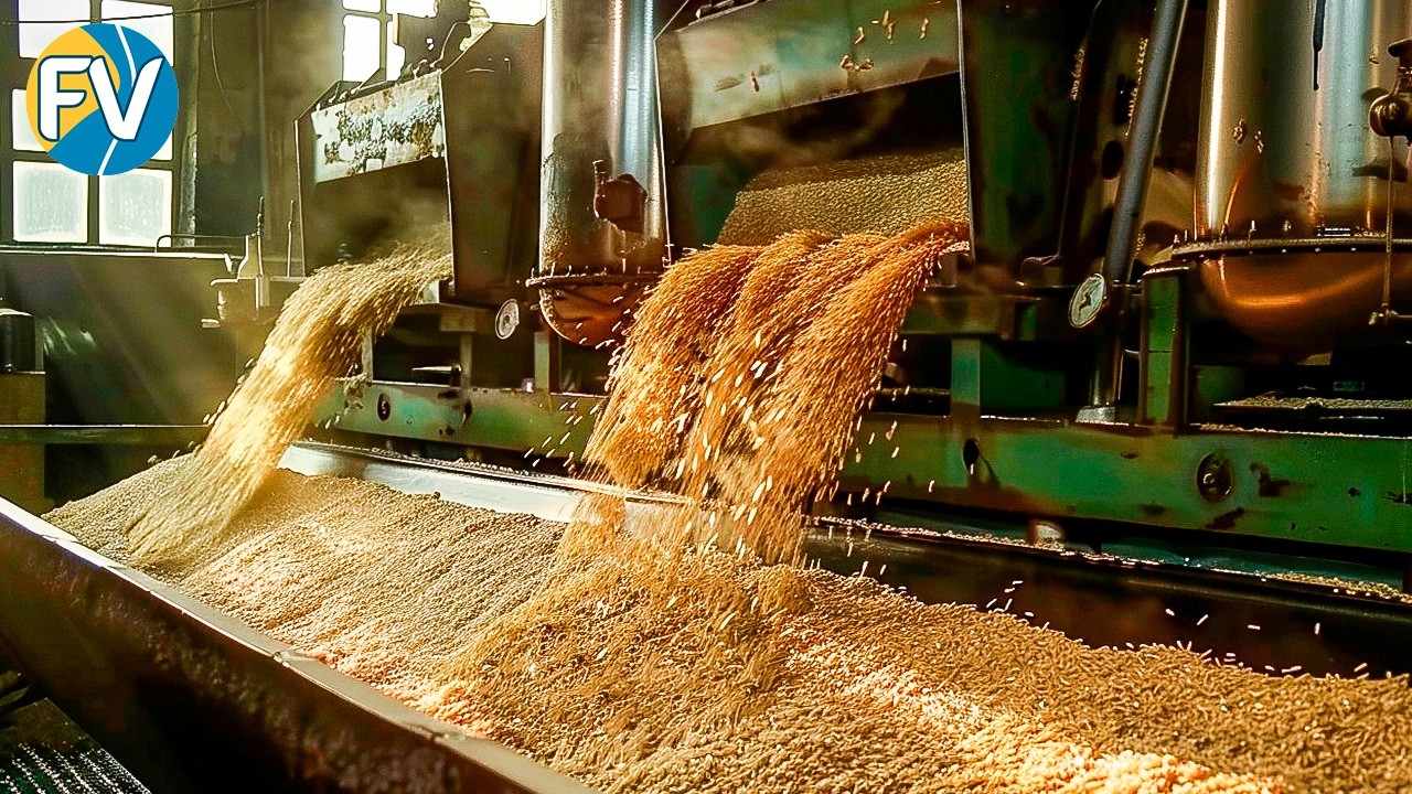 Cómo se cosechan y procesan millones de toneladas de arroz. Técnicas modernas de cultivo del arroz.