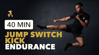 40 MIN KICKBOXING INTERVAL WORKOUT | JUMP SWITCH KICK ENDURANCE | BEGINNER | NO EQUIPMENT