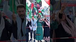 As “Mawtini” echoed through Berlin, supporters raised Palestinian, Lebanese, and Iranian flags in