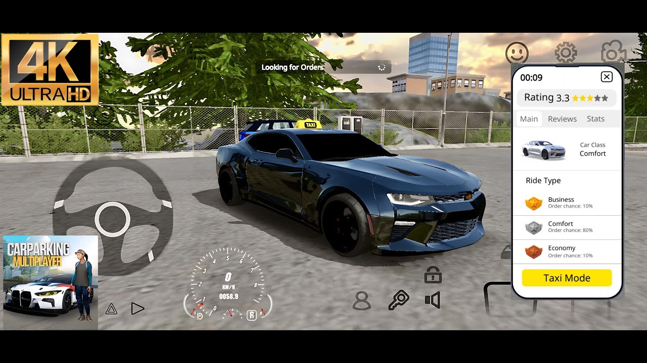 Driving the New Camaro as a Taxi in Car Parking Multiplayer!