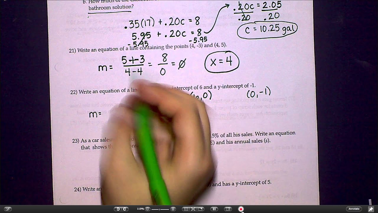 Chapter 3 Test Review (Alg 1B) - Page 4