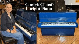 Bespoke Samick SU108 Upright Piano Blue Polyester | Review & Demo | Sherwood Phoenix Pianos