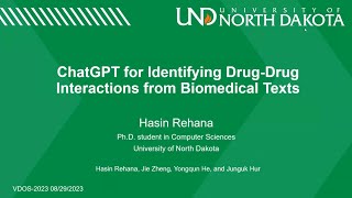 VDOS2023 Talk#6 Hasin - ChatGPT to identify drug-drug interactions from texts