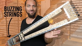 Building a DIY slide guitar with buzzing strings