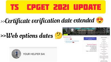 CPGET 2021 || Certificate Verification || Date Extended Registration and web options date #cpget