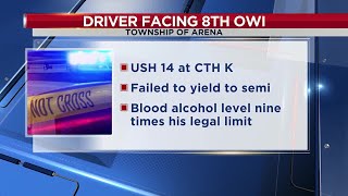 Iowa County s Man accused of eighth offense OWI following crash