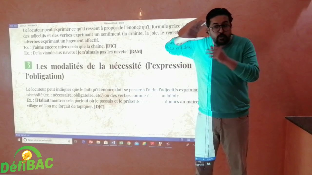 Première BAC - Outils d'analyse (Régional) - [La modalisation / Les modalités]