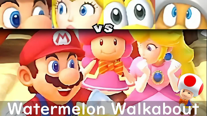 Super Mario Party Mario and Peach vs Koopa Troopa and Hammer Bro #125 Watermelon Walkabout