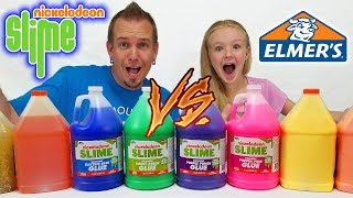 3 Colors Of Giant Glue Slime Challenge 3 Gallons Nickelodeon Glue Vs 3 Gallons Elmers Glue