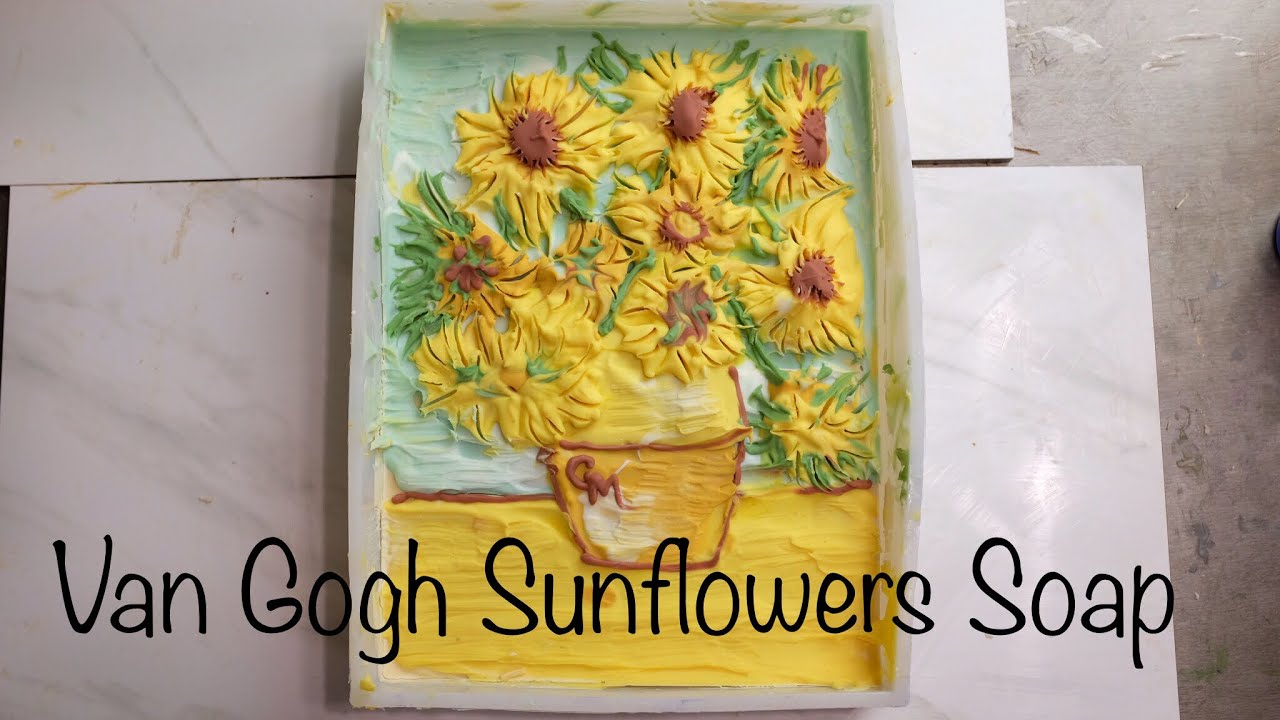 craft making classes Van Gogh Sunflowers soap