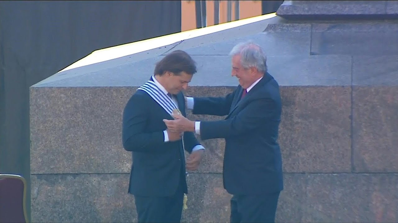 Uruguay's new president Luis Lacalle Pou receives presidential sash | AFP